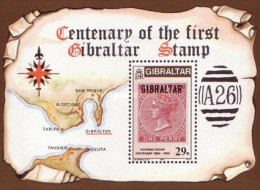 Gibraltar 1986 100 Years Of Gibraltar Stamp Condition MNH (Minisheet) - Gibilterra