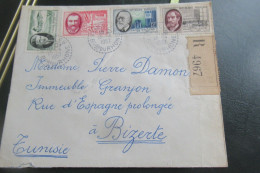 FRANCE Lettre Recommandée 1957  Venelles Pour Bizerte - 1921-1960: Modern Period