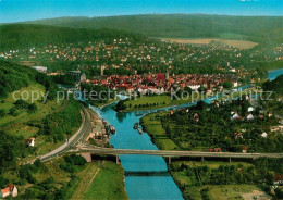 73320947 Hann. Muenden Weserbruecke Mit Stadtblick Fliegeraufnahme Hann. Muenden - Hannoversch Münden