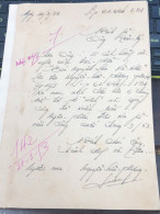 Soth Vietnam Letter-sent Mr Ngo Dinh Nhu -year 21-3 /1953 No-142- 2 Pcs Paper Very Rare - Historische Documenten