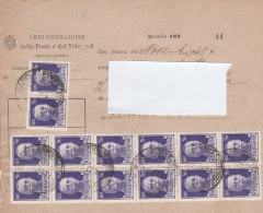 Imperiale 15 Modello 162 Ammende Affrancato Con 14 Valori Da 50 C. - Storia Postale