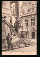 AK Anvers, Bombardement 8-9 Oct. 1914, Rue De La Station  - Altri & Non Classificati