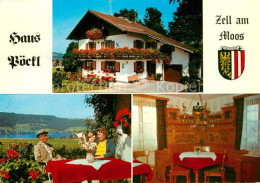 73320012 Zell Moos Gaestehaus Pension Haus Poeckl Gastraum Terrasse Zell Moos - Autres & Non Classés