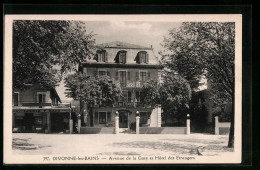 CPA Divonne-les-Bains, Avenue De La Gare Et Hotel Des Etrangers  - Divonne Les Bains