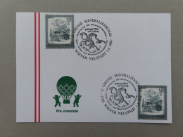 Österreich Pro Juventute - Mit Sonderstempel 1. 6. 1986 Wiener Neustadt, 17. Grosse Mineralienschau (Nr.1366) - Sonstige & Ohne Zuordnung