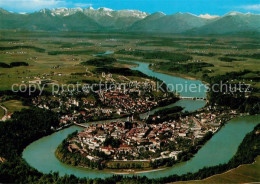 73319909 Wasserburg Inn Alpenpanorama Fliegeraufnahme Wasserburg Inn - Wasserburg A. Inn