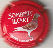 Capsule Champagne SOMBERT_LECART { NR : Pigeon , Fond Rouge } {S19-24} - Sonstige & Ohne Zuordnung