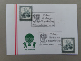 Österreich Pro Juventute - Mit Sonderstempel 1. 6. 1986 Altenburg, 25 Jahre Altenburger Sängerknaben (Nr.1368) - Andere & Zonder Classificatie