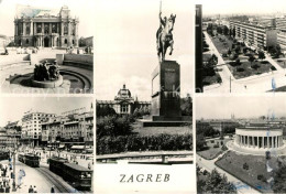 73319495 Zagreb Stadtansichten Gebaeude Strassenbahn Denkmal Siedlung Hochhaeuse - Croatia