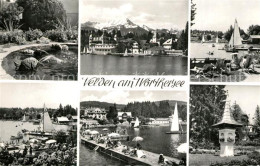 73319348 Velden Woerthersee Teilansichten Badesteg Bootsanleger Alpenblick Velde - Altri & Non Classificati