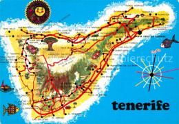 73318603 Tenerife Mapa De La Isla Landkarte Insel Tenerife - Altri & Non Classificati