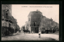 CPA Lagnieu, Route De Saint-Sorlin Et Rue Des Cafes  - Sin Clasificación