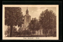 AK Burg Im Spreewald, An Der Kirche  - Autres & Non Classés