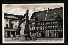 AK Braunschweig, Burgplatz Mit Gildehaus V. Burglöwen  - Braunschweig