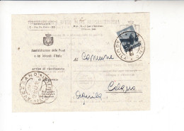 ITALIA 1947 - Avviso Ricevimento Da Avezzano A Celano - 1946-60: Poststempel