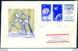 Expo Bruxelles. Soprastampati 1958. 2 FDC. - Altri & Non Classificati