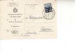 ITALIA 1947 - Avviso Ricevimento Da Celano A Roma - 1946-60: Poststempel