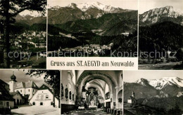 73317229 St Aegyd Neuwalde Gesamtansicht Mit Alpenpanorama Ortsmotiv Mit Kirche  - Autres & Non Classés