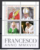 2018 Vaticano Foglietto Papa Francesco Anno MMXVIII , Nuovo E Perfetto - MNH ** - Blocks & Sheetlets & Panes