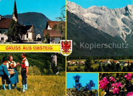 73317200 Obsteig Tirol Kirchenpartie Tracht Obsteig Tirol - Other & Unclassified