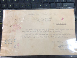 Soth Vietnam Letter-sent Mr Ngo Dinh Nhu -year-21/3/1953 No-132- 1 Pcs Paper Very Rare - Documents Historiques