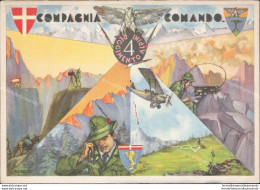 An36 Cartolina Militare 4 Reggimento Alpini Compagnia Comando - Regimente