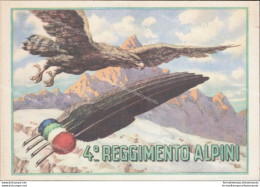 An161 Cartolina Militare 4 Reggimento Alpini - Regimientos