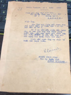 Soth Vietnam Letter-sent Mr Ngo Dinh Nhu -year-/1952 No-21- 1 Pcs Paper Very Rare - Documents Historiques