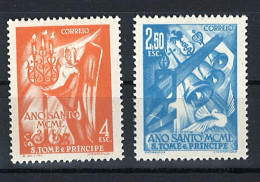 Portugal São Tomé Principe 1950 "Holy Year" Condition MH OG Mundifil #349-350 - St. Thomas & Prince