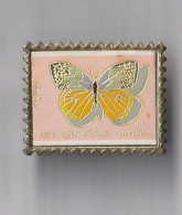 PIN'S THEME TIMBRE  USA  PAPILLON  COLIAS EURYDICE - Tiere