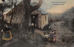 FO-FOLKLORE LA VIE AUX CHAMPS LES BULLES DE SAVON-N°LP5124-A/0185 - Sonstige & Ohne Zuordnung