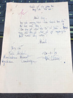 Soth Vietnam Letter-sent Mr Ngo Dinh Nhu -year-20/1/1953 No-72- 1 Pcs Paper Very Rare - Historische Dokumente