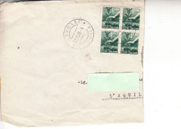 ITALIA 1946 - Lettera Da Navelli Per L'Aquila - Quarrtina 1 Lira Democratica - 1946-60: Storia Postale