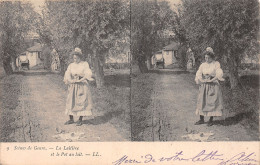 FO-FOLKLORE SCENES DE GENRE LA LAITIERE ET LE POT AU LAIT-N°LP5124-D/0041 - Autres & Non Classés