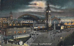 73315538 Hamburg Hauptbahnhof Mondschein Hamburg - Andere & Zonder Classificatie