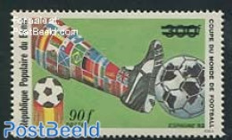 Benin 1985 90F Overprint, Stamp Out Of Set, Mint NH, History - Sport - Ongebruikt