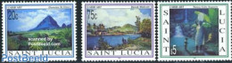 Saint Lucia 1993 Caribean Art 3v, Mint NH, Nature - Paintings - St.Lucia (1979-...)