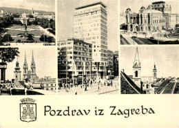 73314704 Zagreb Teilansichten Innenstadt Platz Kirche Hochhaus Zagreb - Croatia