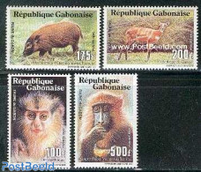 Gabon 1990 Animals 4v, Mint NH, Nature - Animals (others & Mixed) - Monkeys - Nuovi