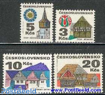 Czechoslovkia 1972 Definitives 4v, Mint NH, Art - Architecture - Sonstige & Ohne Zuordnung