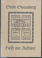 Germany, Local Post 1946 Strausberg, Reconstruction S/s, With False Text Strausburg On 6pf-stamp, Used Stamps - Autres & Non Classés