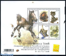 Belgium 2004 Belgica 06 5v M/s, Animals, Mint NH, Nature - Birds - Cats - Dogs - Fish - Horses - Neufs