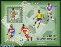 Sao Tome/Principe 2006 World Cup Football S/s, African Stars, Mint NH, Sport - Football - Sao Tomé Y Príncipe