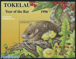 Tokelau Islands 1996 Year Of The Rat S/s, Mint NH, Nature - Various - Animals (others & Mixed) - New Year - Nieuwjaar