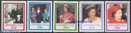South Georgia / Falklands Dep. 1986 Elizabeth II 60th Birthday 5v, Mint NH, History - Kings & Queens (Royalty) - Case Reali