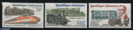 Gabon 1981 George Stephenson 3v, Mint NH, Transport - Railways - Neufs