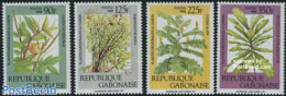 Gabon 1988 Medical Plants 4v, Mint NH, Health - Nature - Health - Flowers & Plants - Neufs
