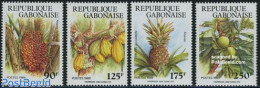 Gabon 1989 Fruits 4v, Mint NH, Nature - Fruit - Unused Stamps