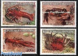 Gabon 1993 Crabs 4v, Mint NH, Nature - Shells & Crustaceans - Crabs And Lobsters - Unused Stamps