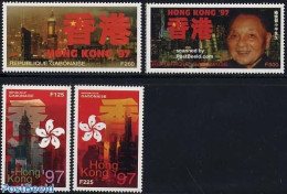 Gabon 1997 Hong Kong To China 4v, Mint NH, History - History - Art - Modern Architecture - Unused Stamps